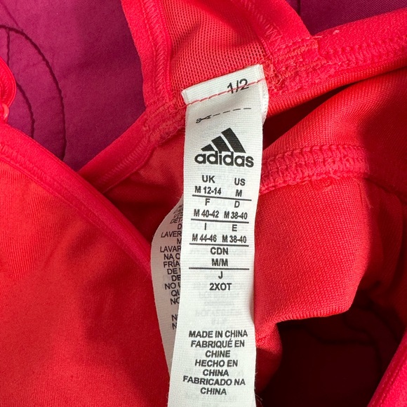 {SOLD} Adidas Strappy Hot Pink Sports Bra- Size Medium - Picture 6 of 6
